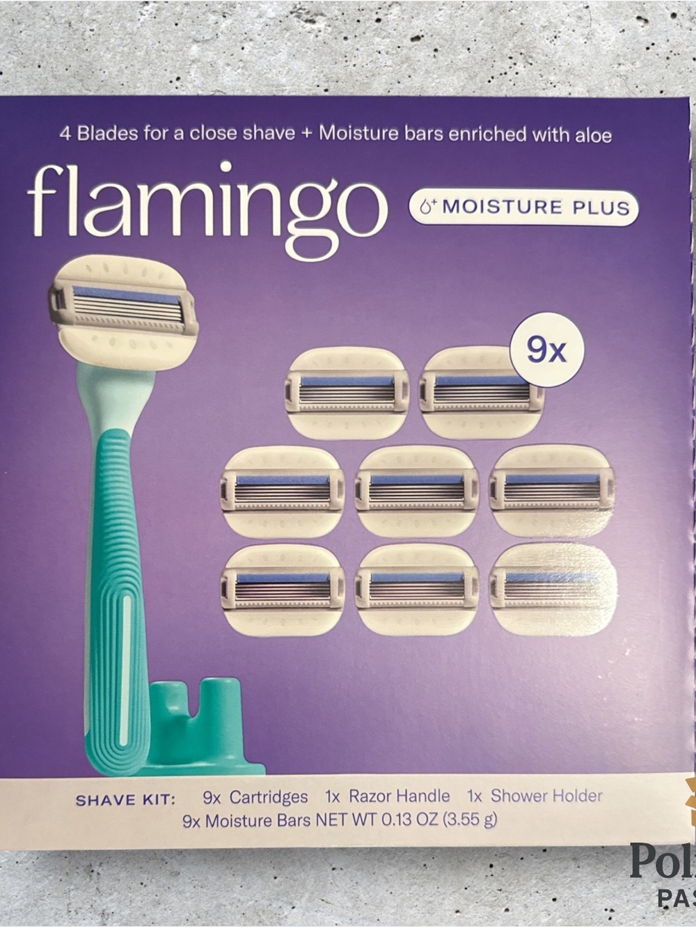 Flamingo Moisture Plus Woman's Razor Kit in Teal